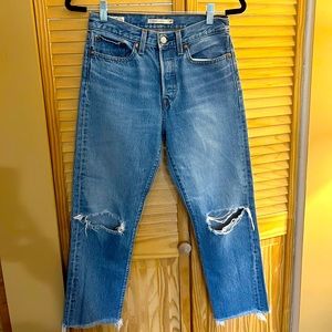 LEVI Wedgie Straight ankle size 27, Market Street wash